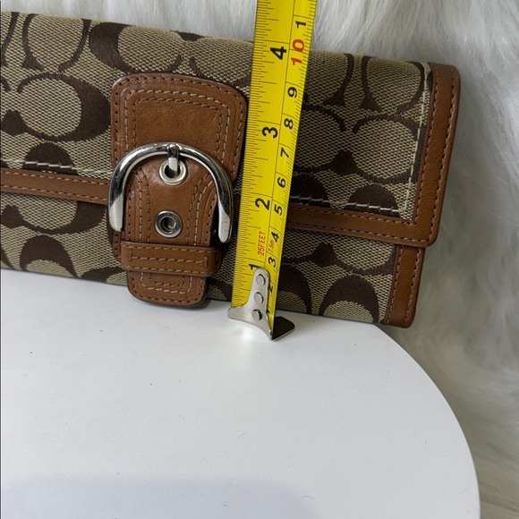 Coach Brown and Tan Monogram Clutch - Picture 9 of 9